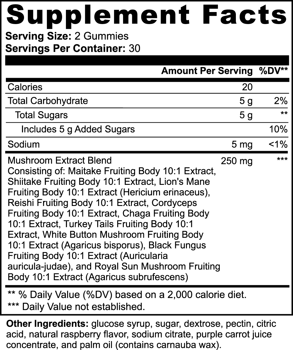 10Mushroom Complex Gummies - TRUEMSHRMS