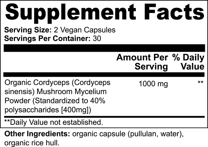 Cordyceps Mushroom Capsules - TRUEMSHRMS